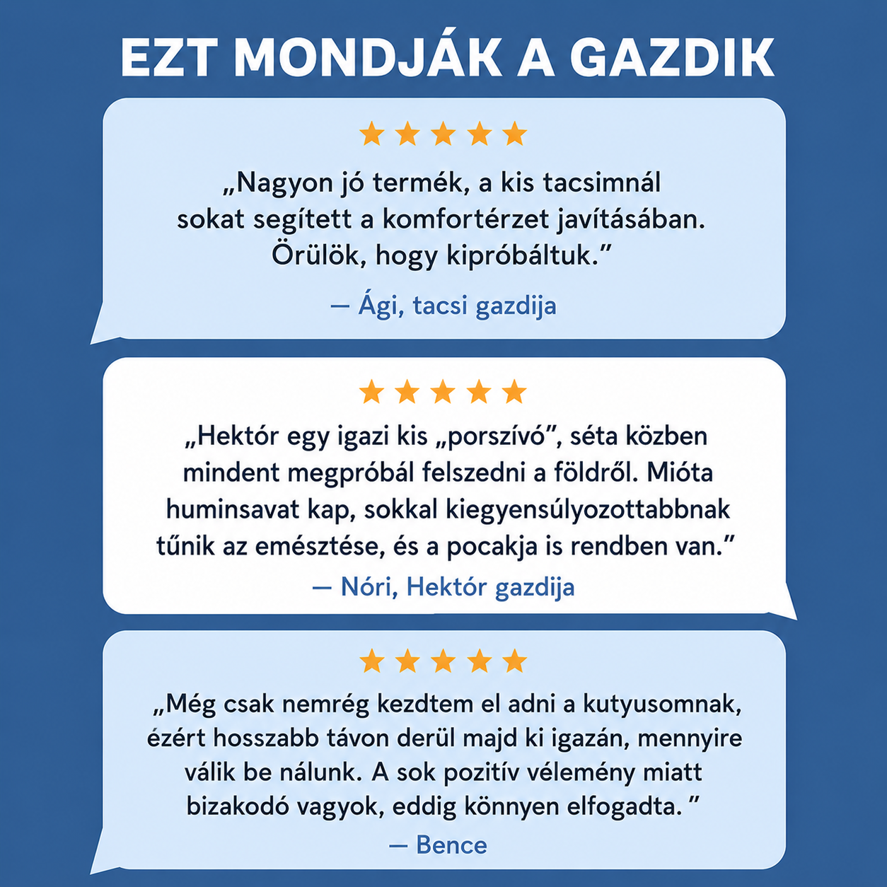 Gazdi vélemények a BellyBark hidrolizált huminsavról kutyáknak
