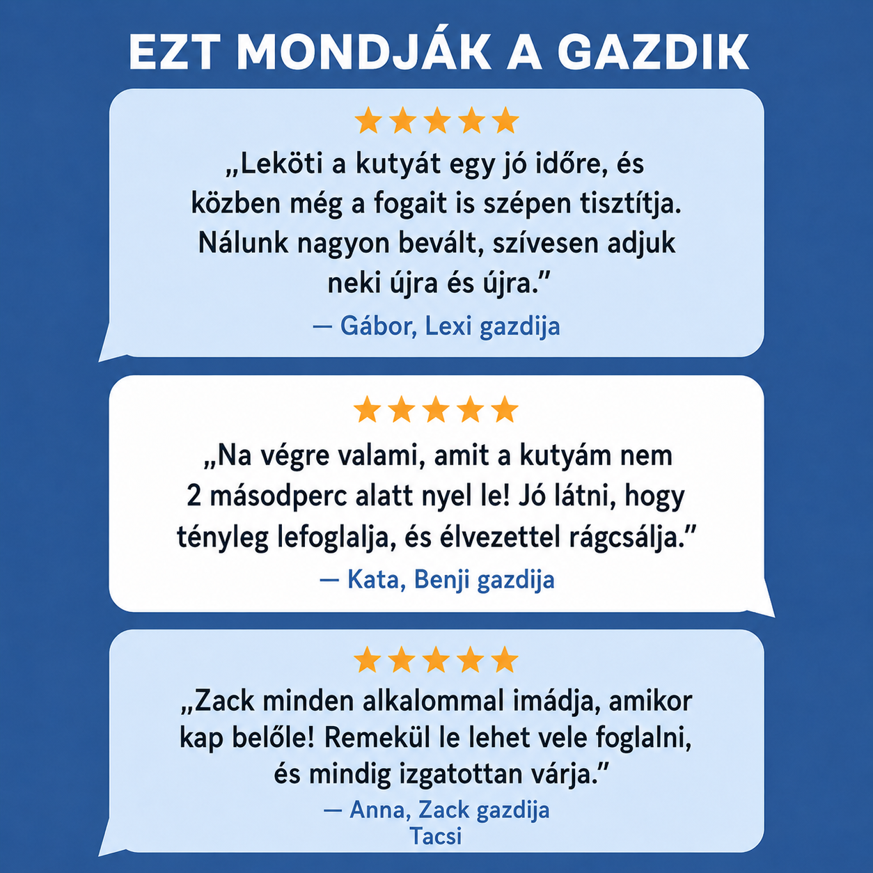 Gazdi vélemények a BellyBark kacsanyak természetes jutalomfalatról
