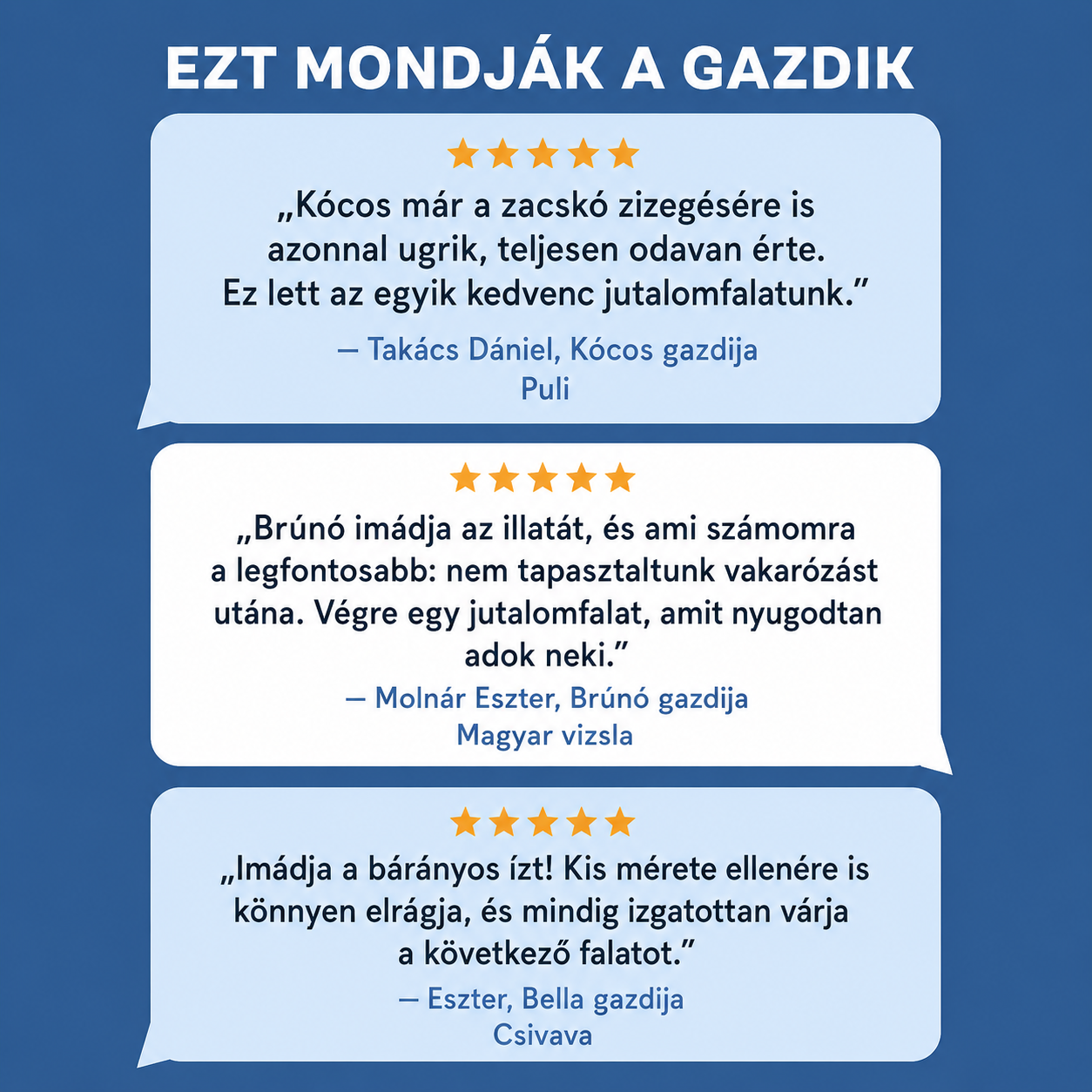 Gazdi vélemények a BellyBark bárányos jutalomfalatról