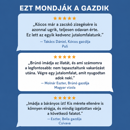 Gazdi vélemények a BellyBark bárányos jutalomfalatról