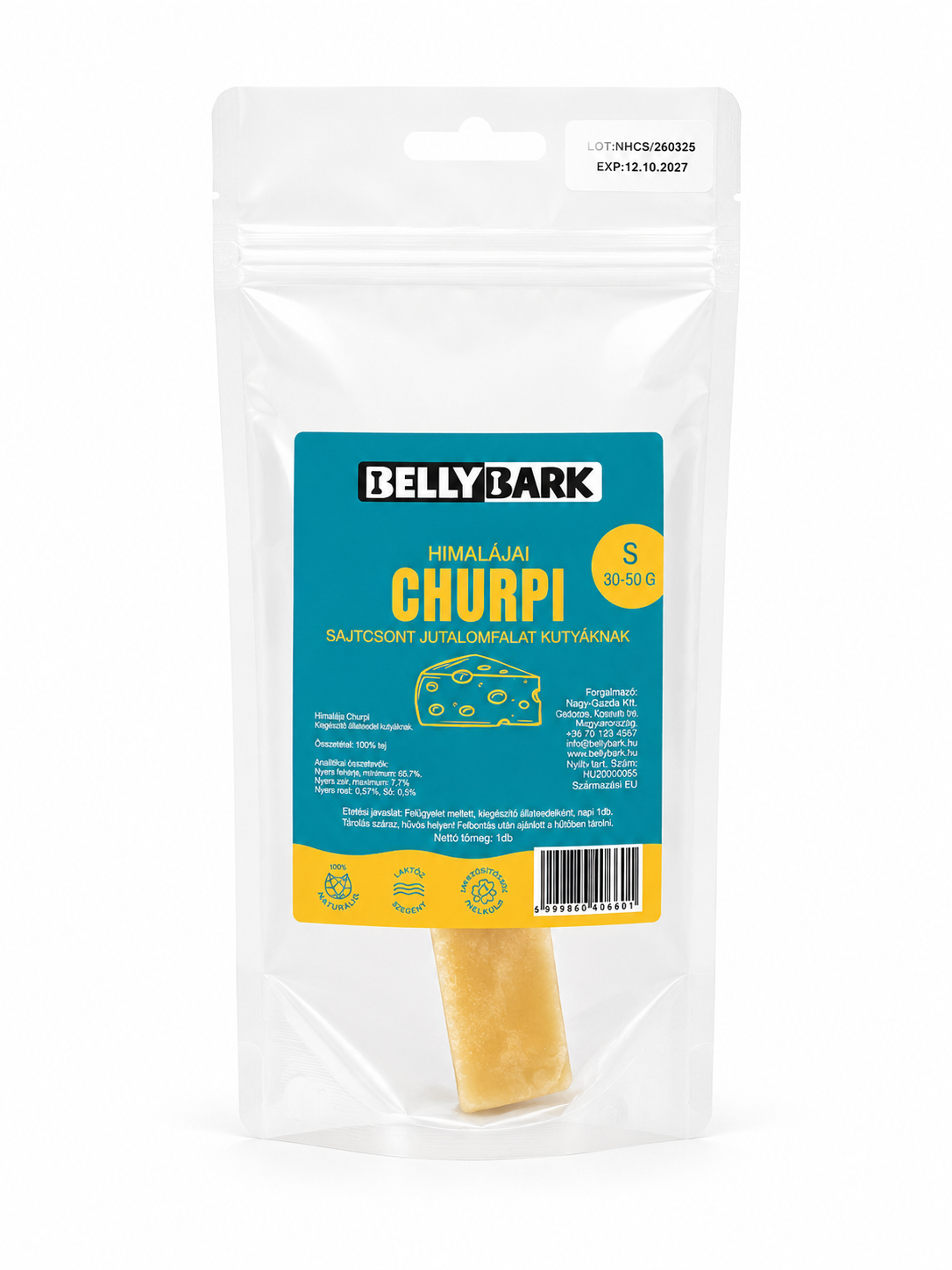 BellyBark Churpi himalájai sajt rágócsont kutyáknak S méret