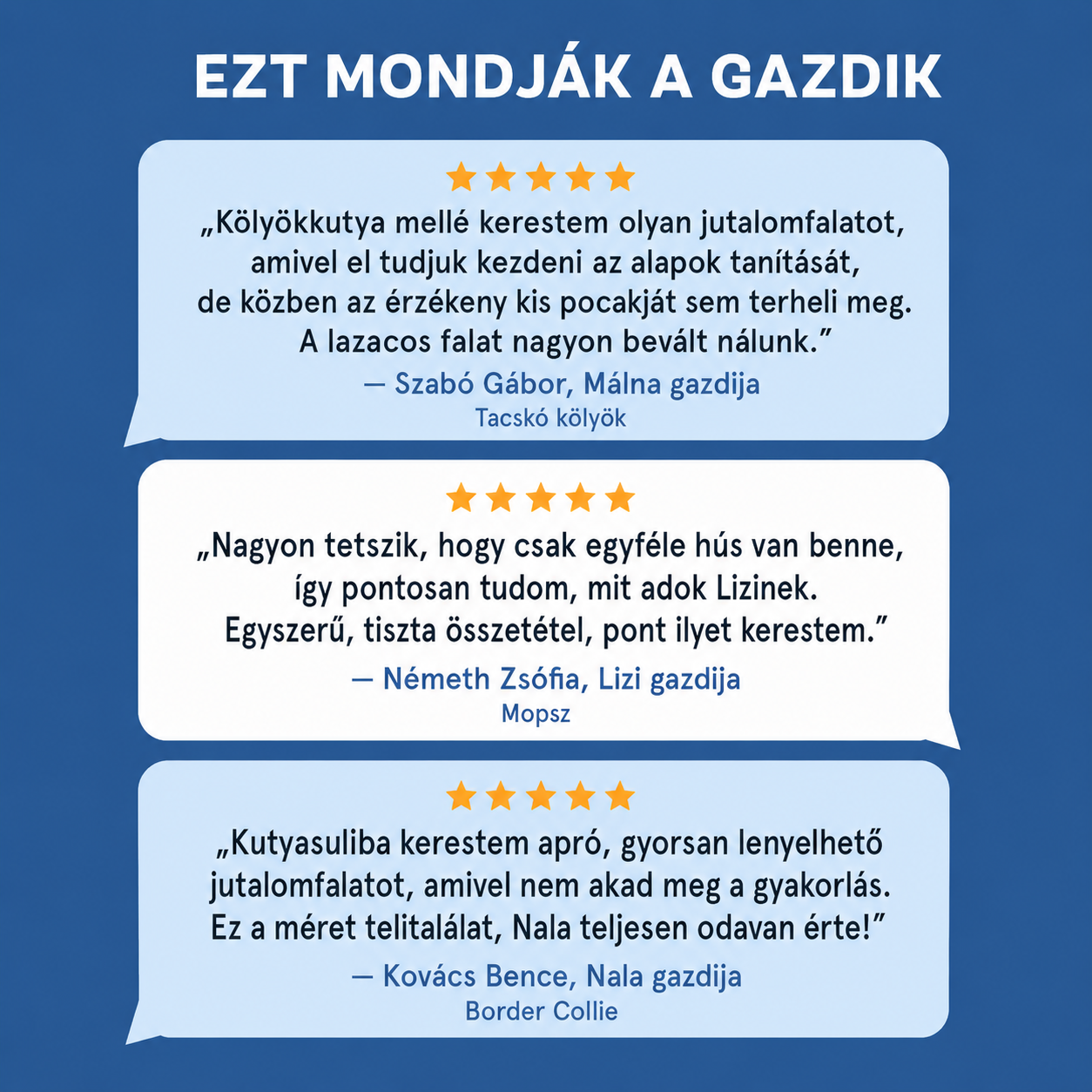 Gazdi vélemények a BellyBark lazacos jutalomfalatról