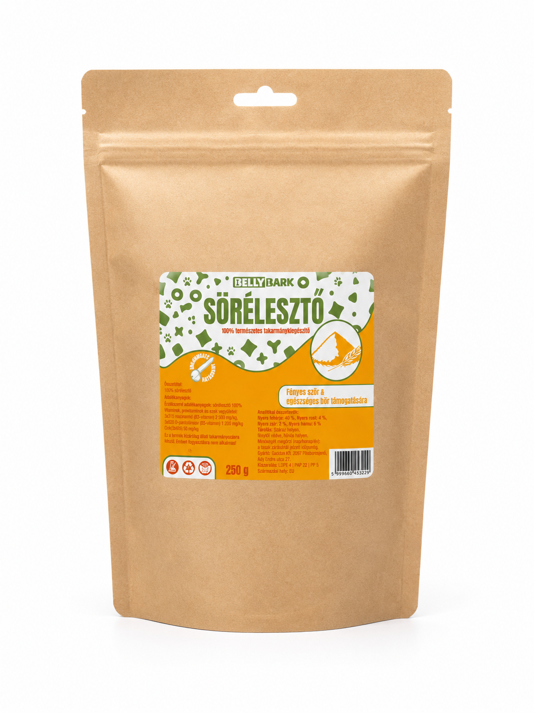 BellyBark sörélesztő kutyáknak és macskáknak 250 g