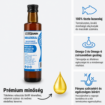 Vadlazacolaj kutyáknak omega-3 és omega-6 zsírsavakkal